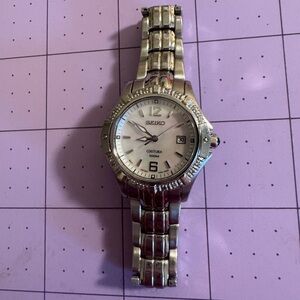 Seiko Silver Watch with MOP Dial